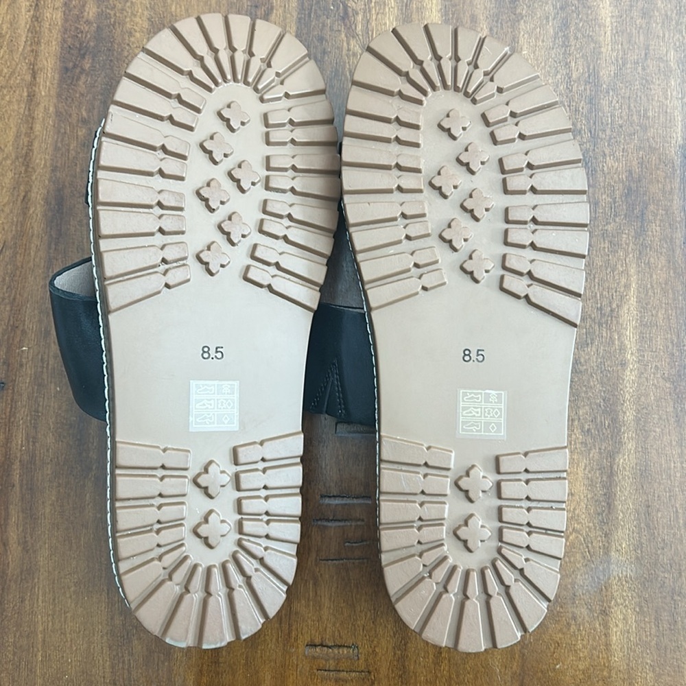 Madewell The Charley Double Strap Slide Sandal Shoes ND955 Black - Picture 10 of 10